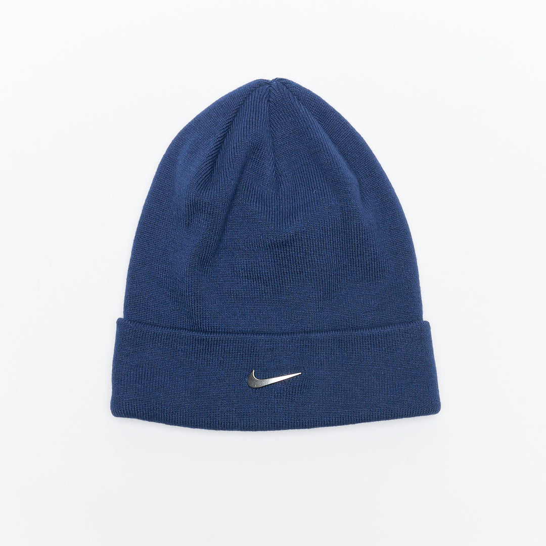 Nike Peak Metal Swoosh Beanie (Navy) - Main Image