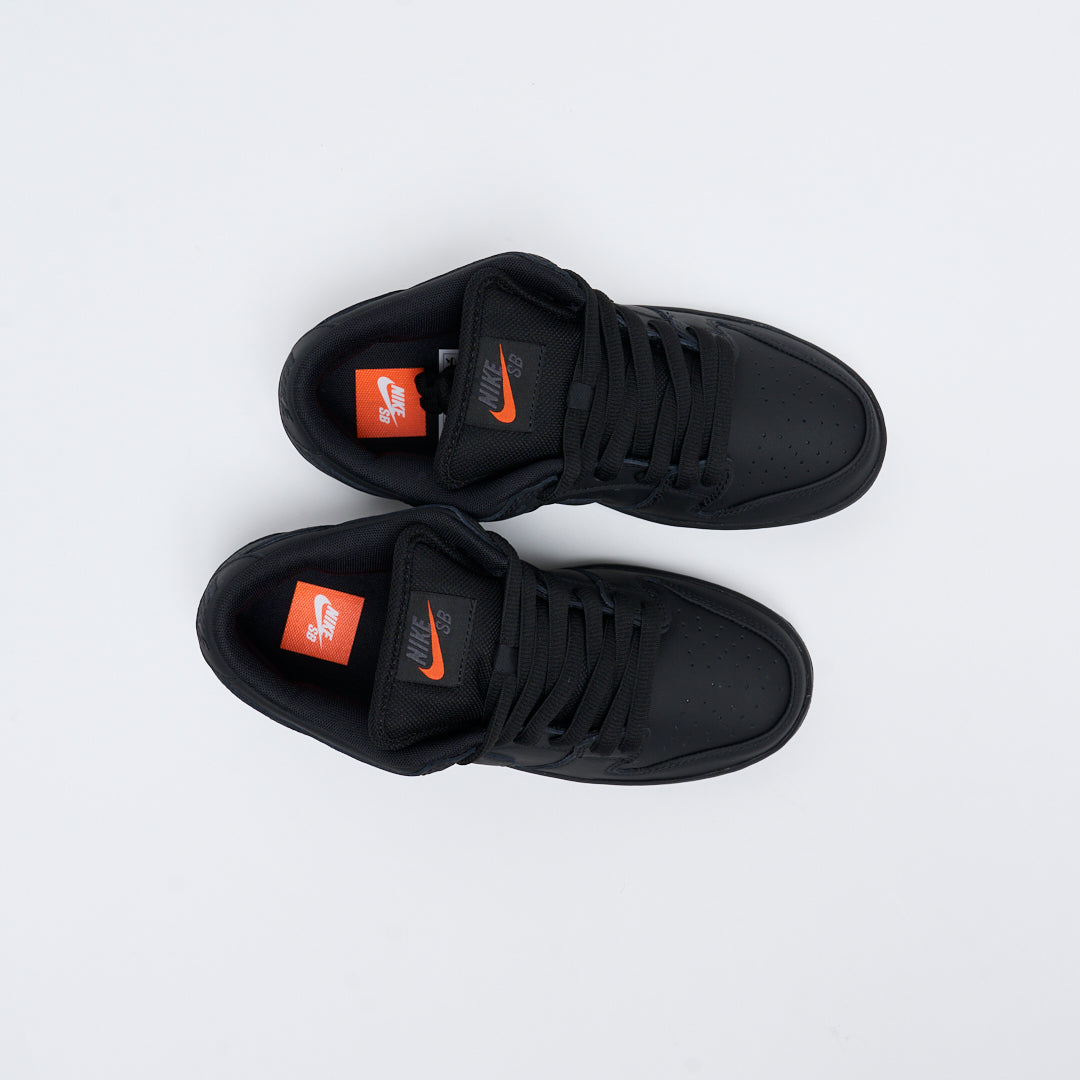 Nike SB - Dunk Low Pro ISO "Orange Label" (Black/Black-Black)