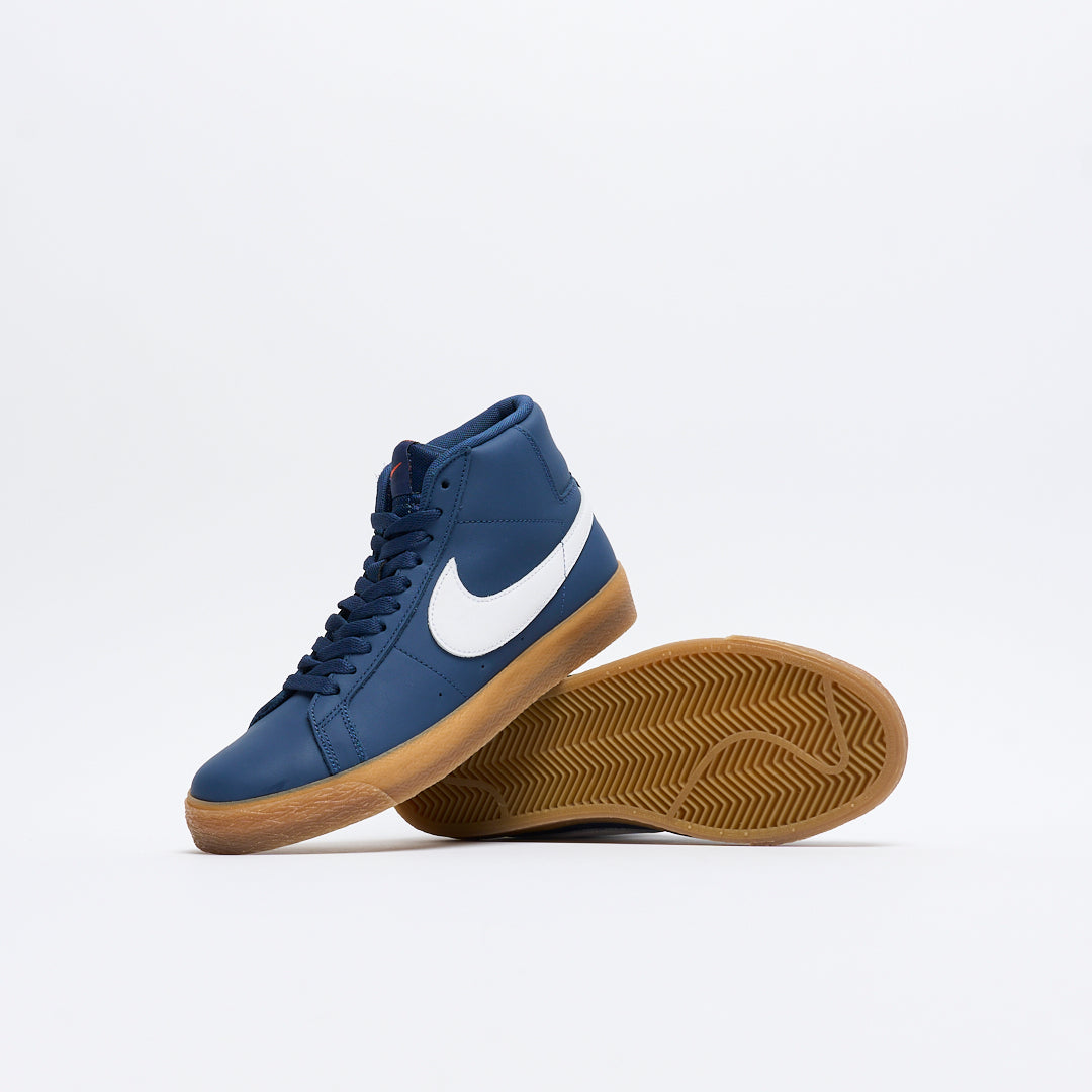 Nike SB - Zoom Blazer Mid ISO (Navy/White-Navy-Gum Light Brown)