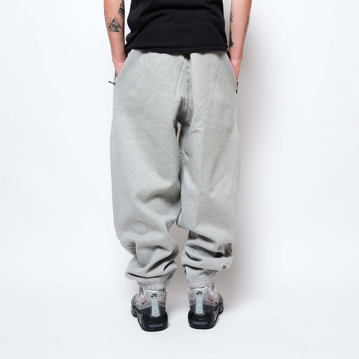 Nike - Solo Swoosh BB CF Fleece Pants (Dark Grey Heather/Light Smoke Grey/White)HV1088-063