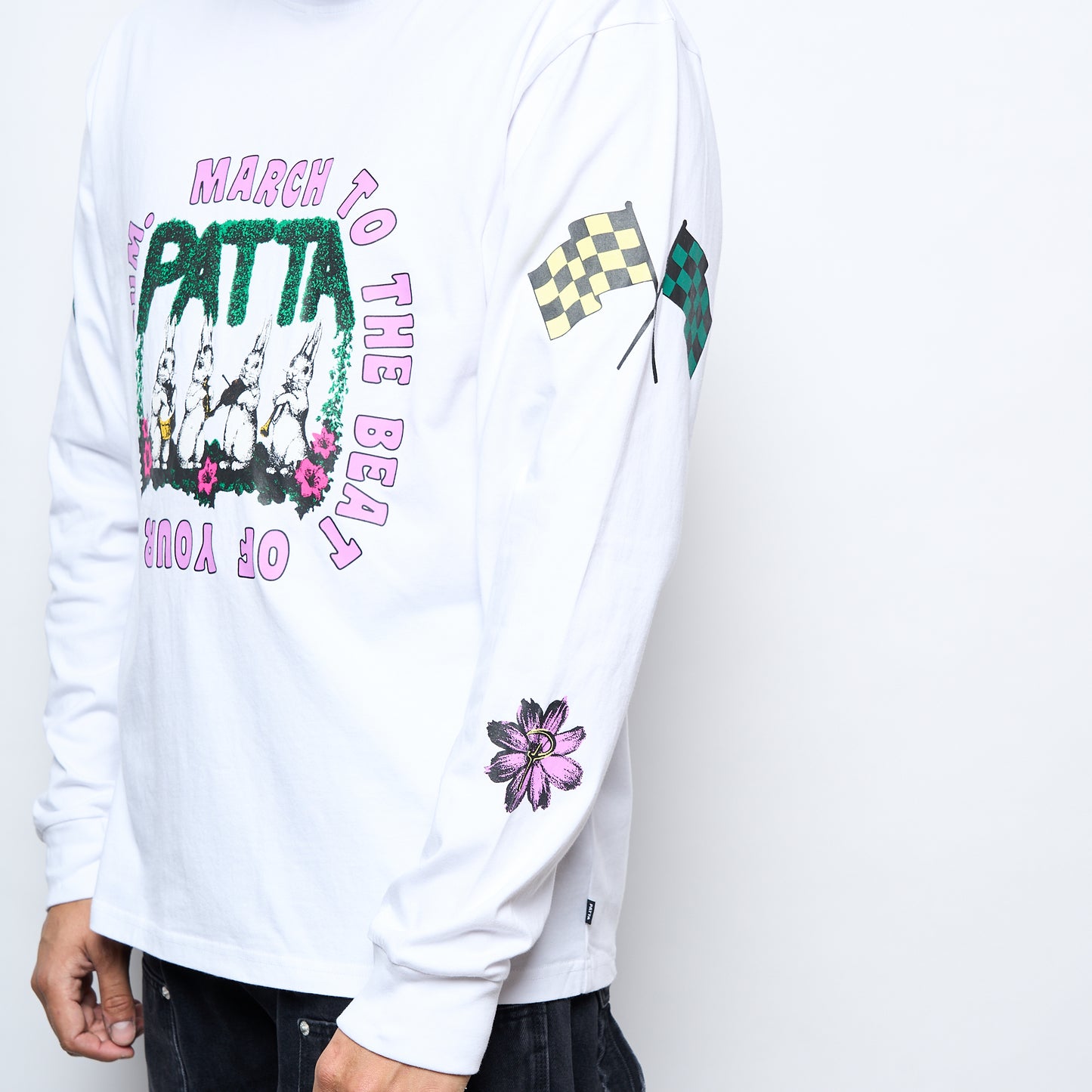 Patta Own Your Own Mind Long Sleeve T-Shirt (White)