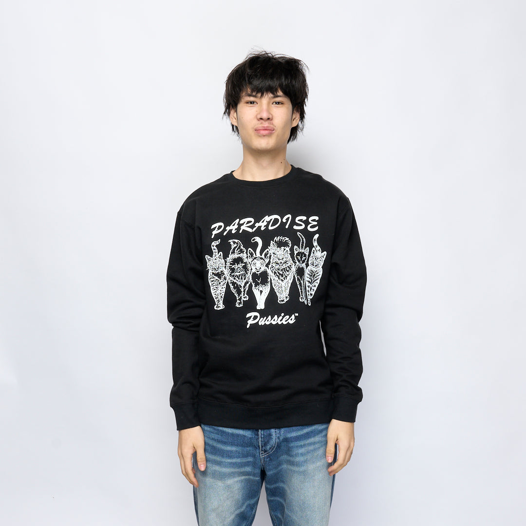 Paradise - Pussies Crew Crewneck (Black)