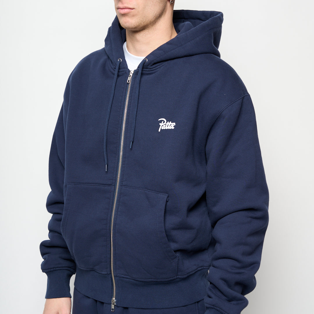 Patta - Classic Zip Up Hooded Sweater (Navy)