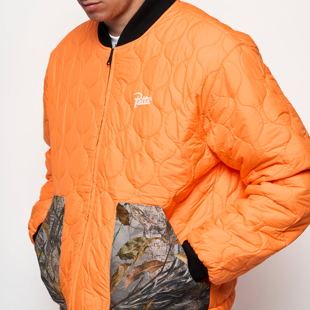 Patta - Nature Print Reversible Canvas Bomber Jacket (Multicolor)
