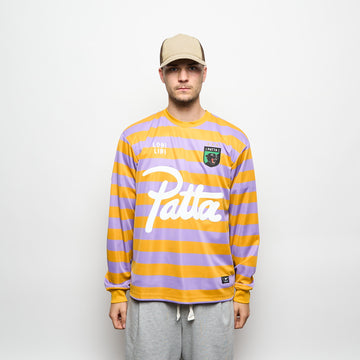 Patta - Striped Longsleeve Football Jersey (Chalk Violet)