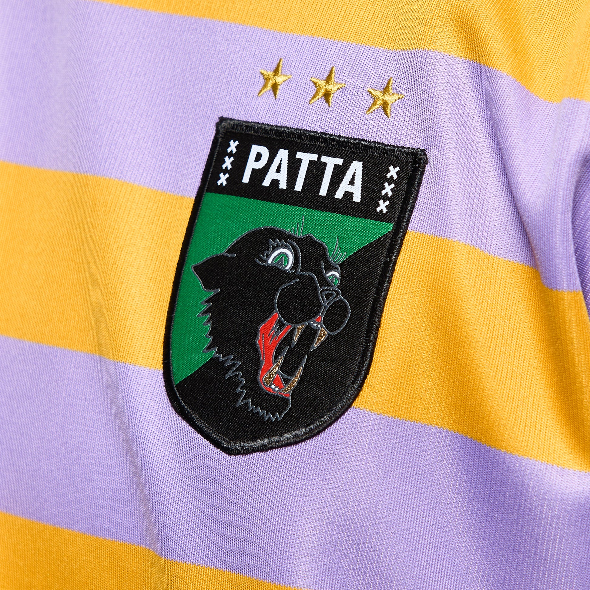 Patta - Striped Longsleeve Football Jersey (Chalk Violet)