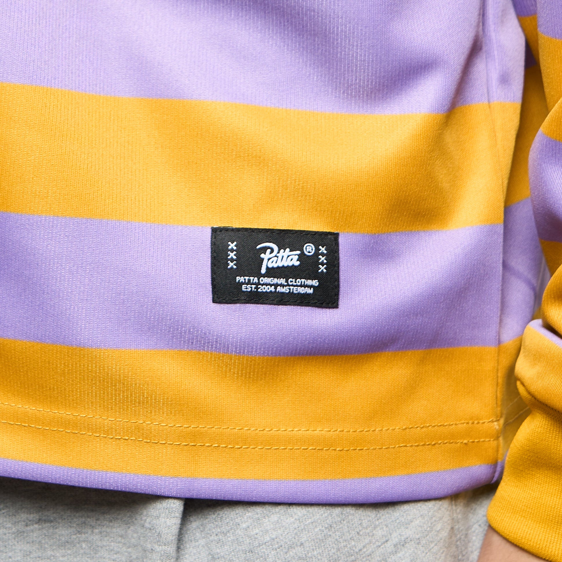 Patta - Striped Longsleeve Football Jersey (Chalk Violet)