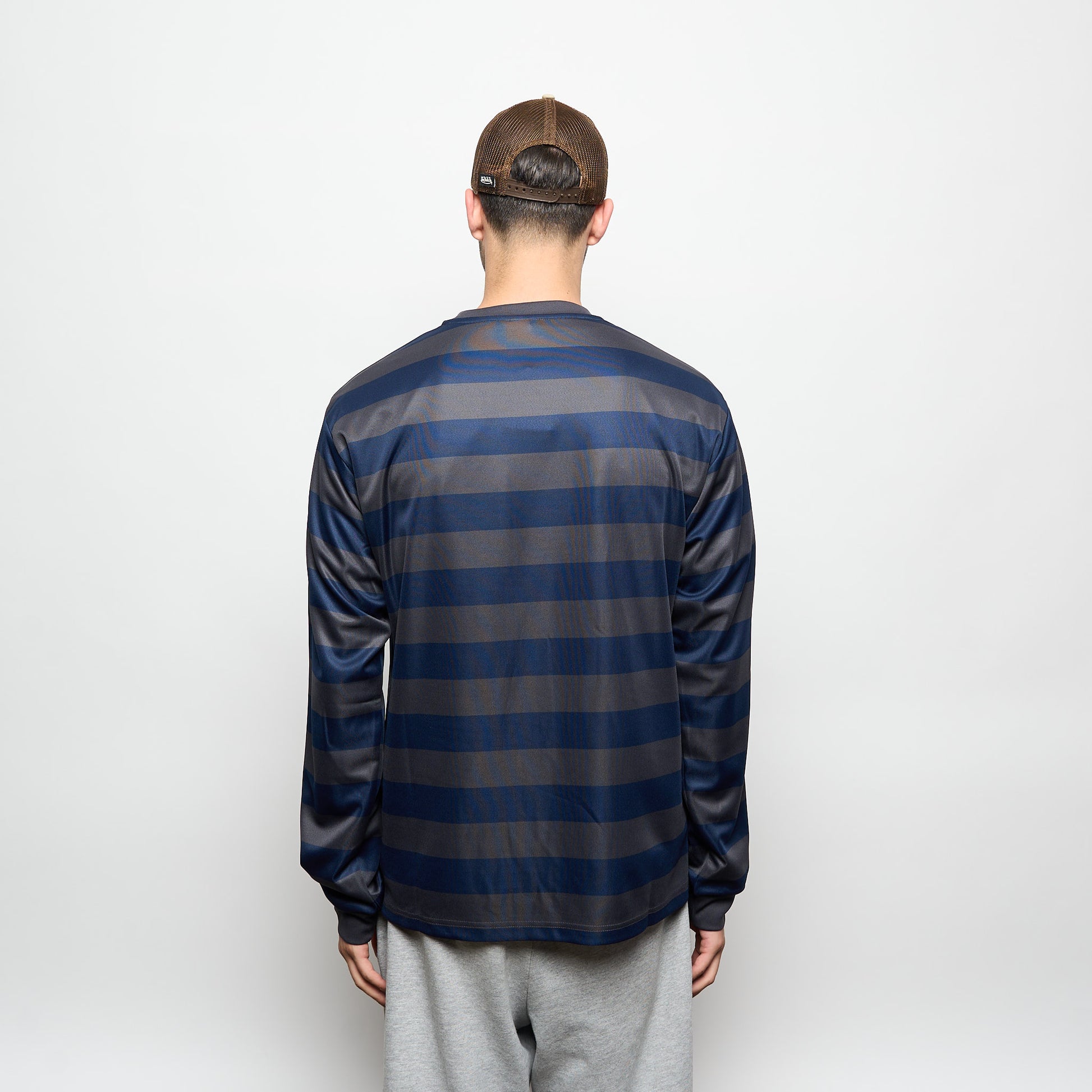 Patta - Striped Longsleeve Football Jersey (Forged Iron)