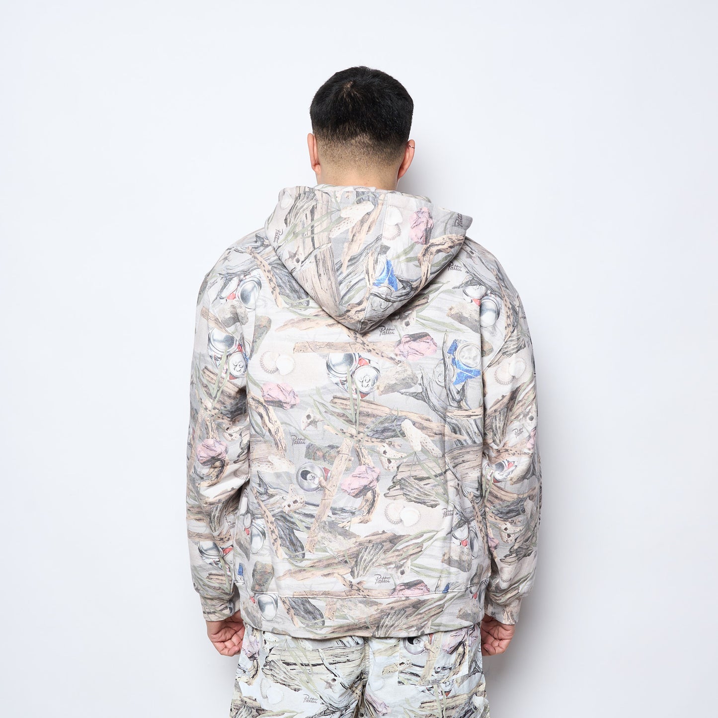 Patta Beach Print Boxy Hooded Sweater (Multi)