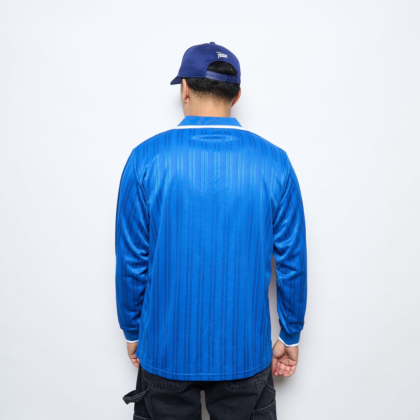Patta Jacquard Striped Long Sleeve Jersey (Monaco Blue)