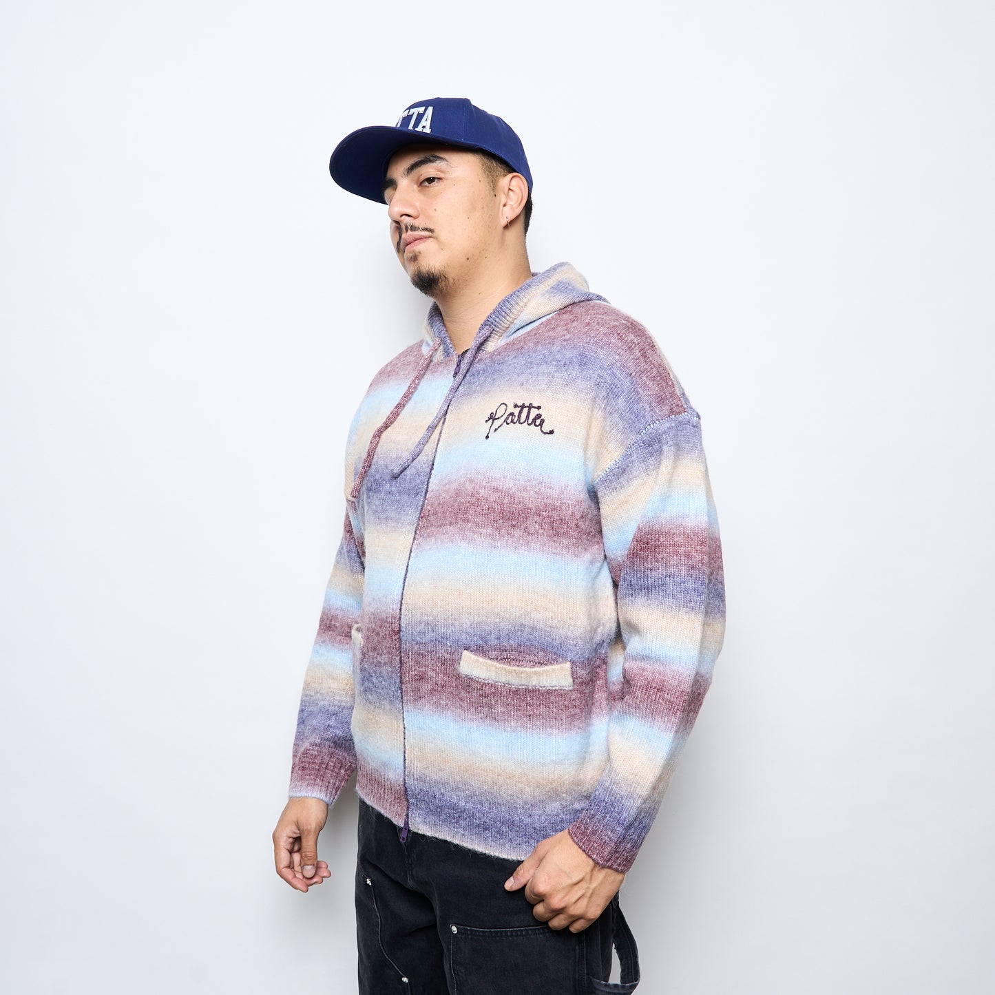 Patta Space Dye Knitted Hooded Sweater (Multi)
