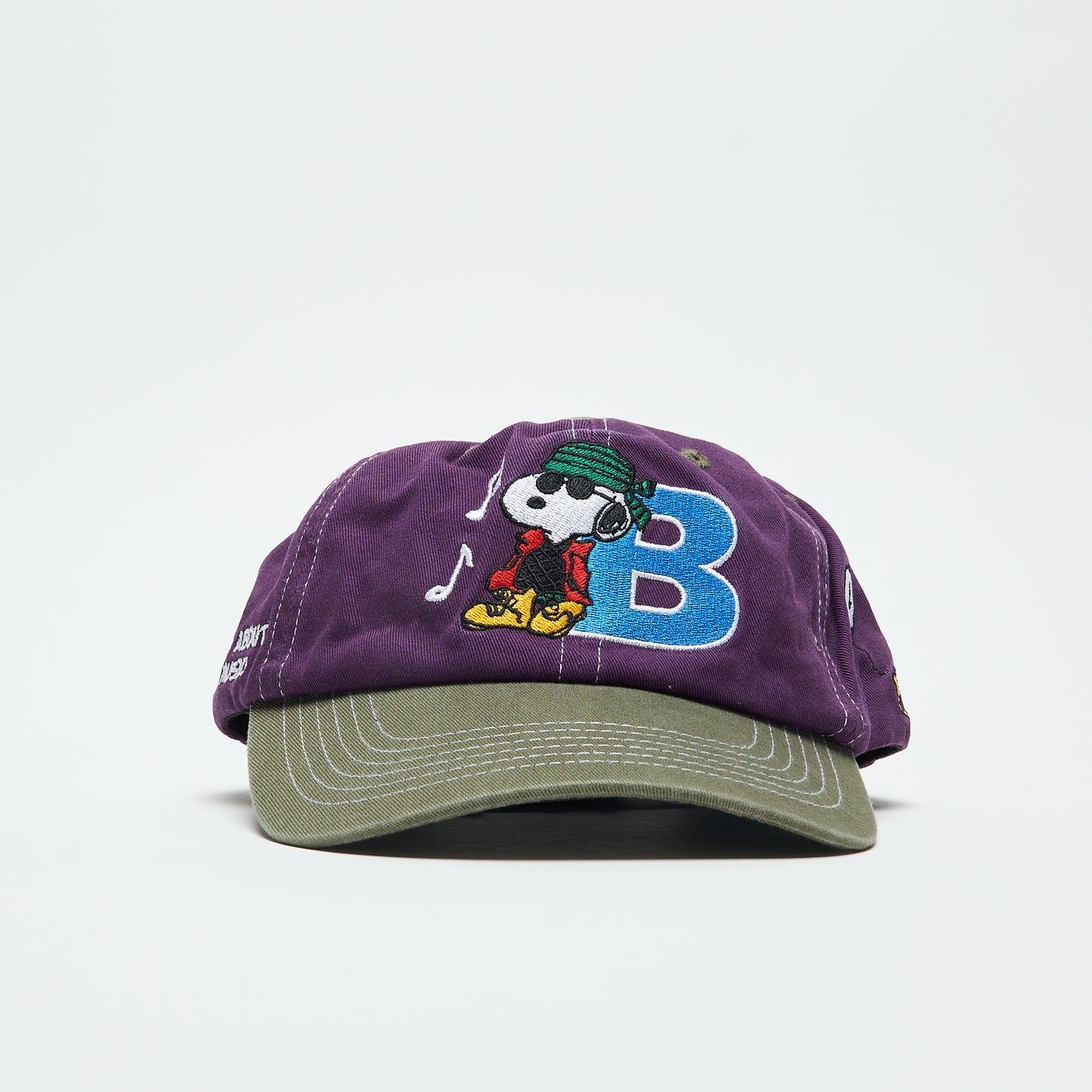 Peanuts x Butter Goods - Music Snapback Cap (Washed Purple/Fern)
