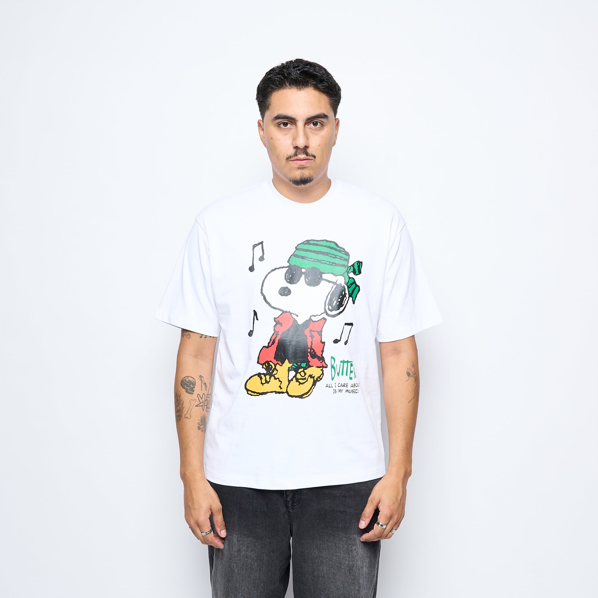Peanuts x Butter Goods - Music Tee (White)