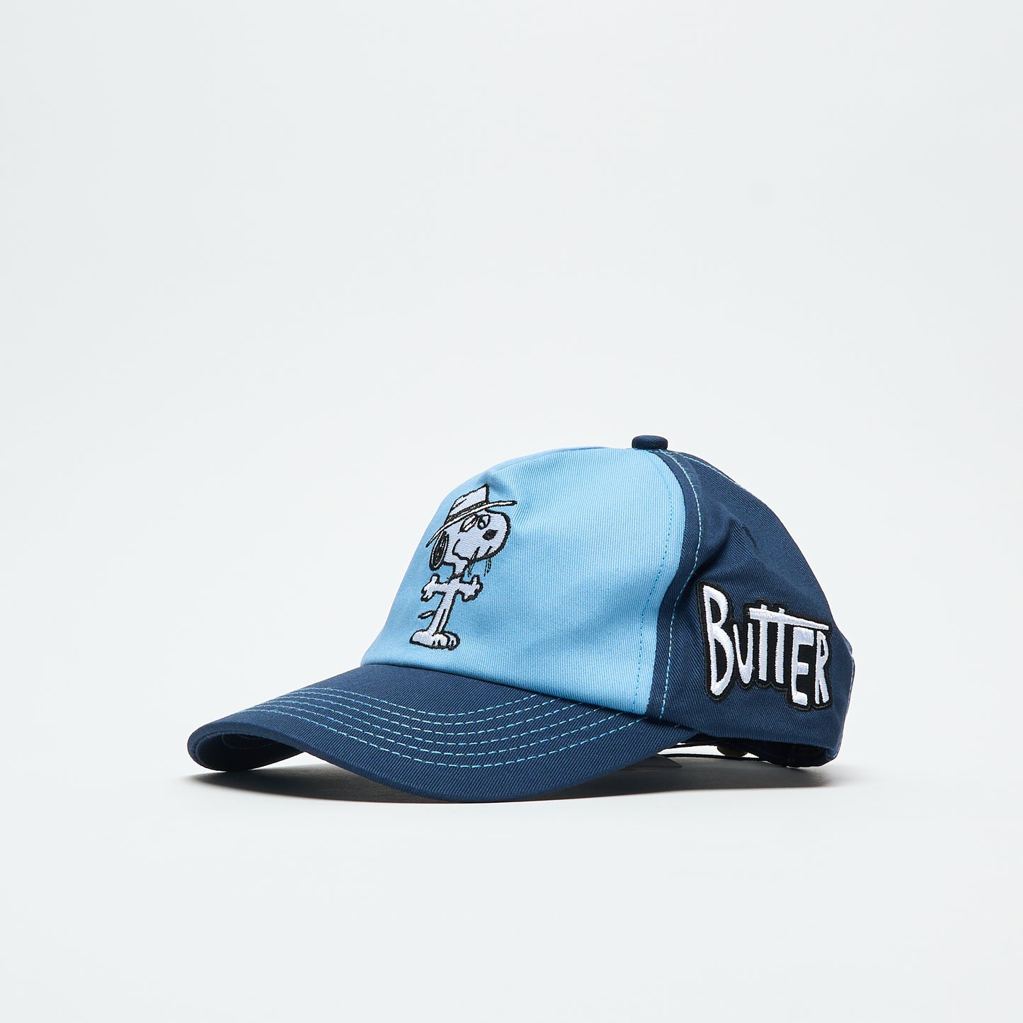 Peanuts x Butter Goods - Spike 5 Panel Cap (Navy/Light Blue)