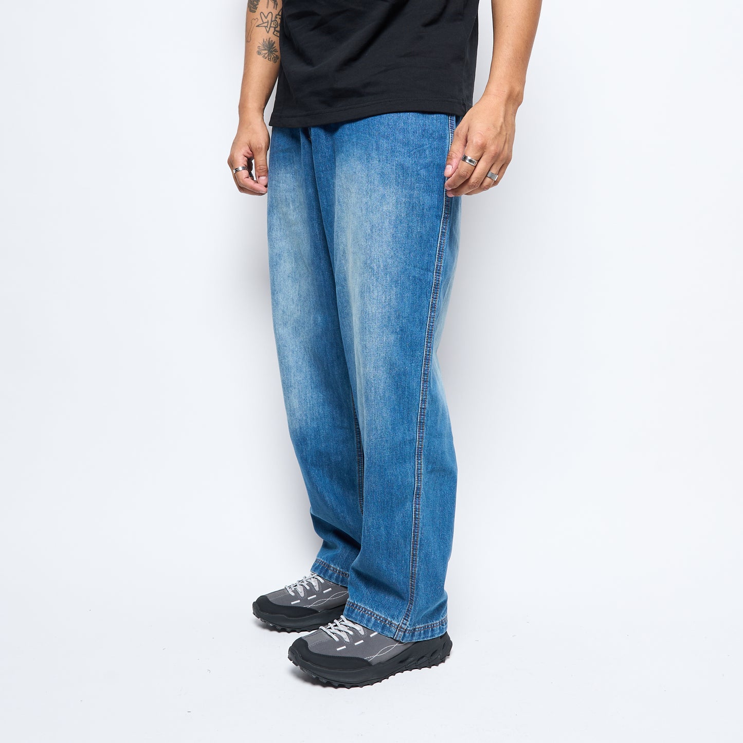 Peanuts x Butter Goods - Spike Denim Jeans (Distressed Indigo)