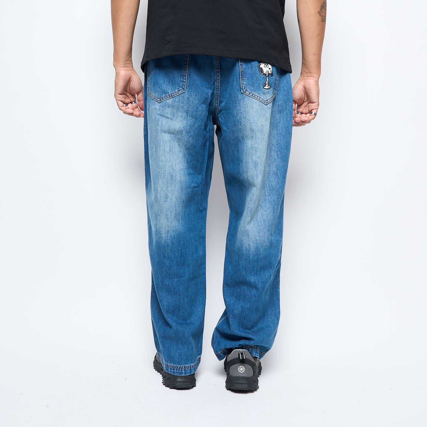 Peanuts x Butter Goods - Spike Denim Jeans (Distressed Indigo)