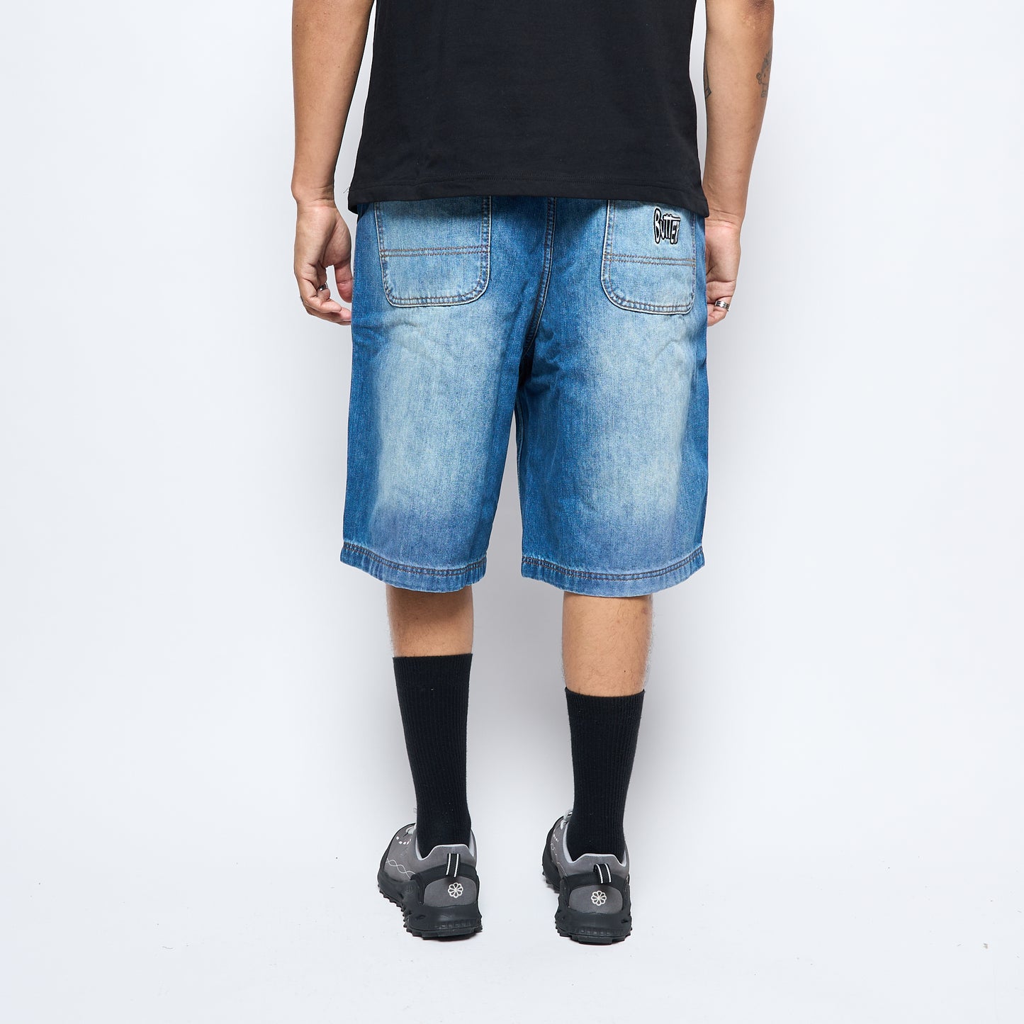 Peanuts x Butter Goods - Spike Work Shorts (Distressed Indigo)