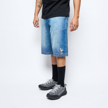 Peanuts x Butter Goods - Spike Work Shorts (Distressed Indigo)