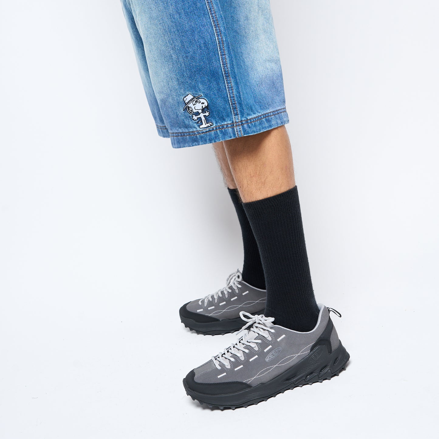 Peanuts x Butter Goods - Spike Work Shorts (Distressed Indigo)