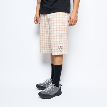 Peanuts x Butter Goods - Spike Work Shorts (Sandstone Plaid)