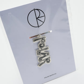 Polar Skate Co - Key Chain Heart Logo (Black)