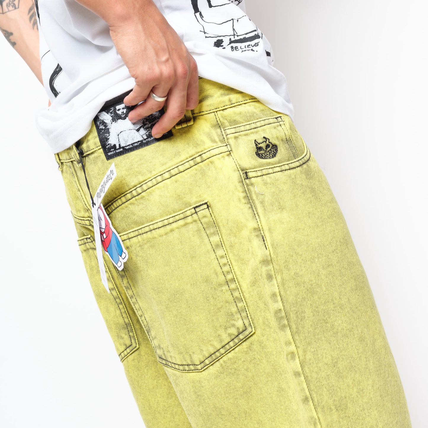 Polar Skate Co - Big Boy Shorts Angel Child (Lemon Black)
