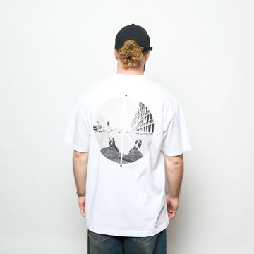 Polar Skate Co - Fill Logo Tee Happy Sad (White)