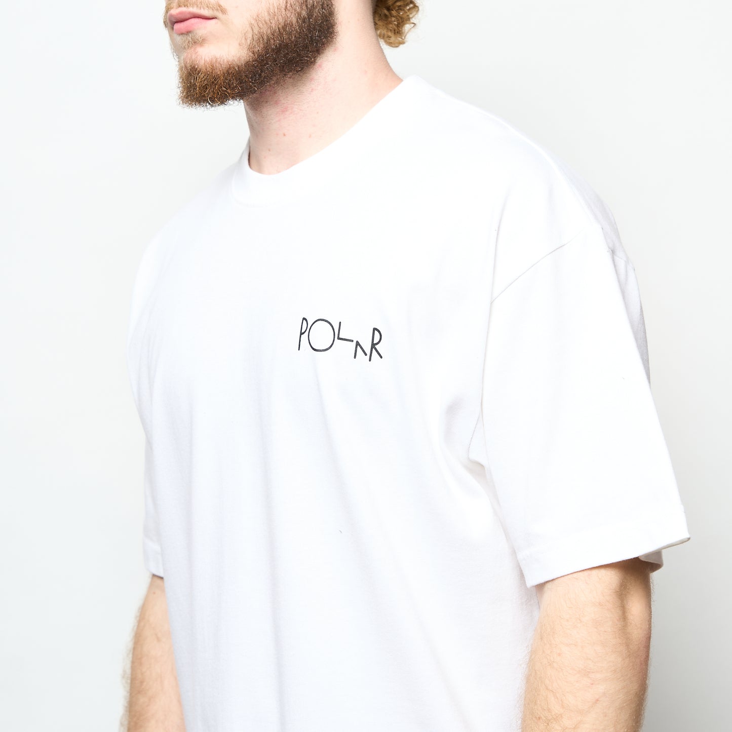 Polar Skate Co - Fill Logo Tee Happy Sad (White)