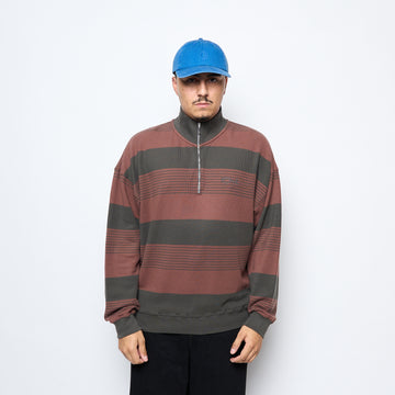 Polar Skate Co - Surf Half Zip Sweater (Dirty Black/Brownstone)