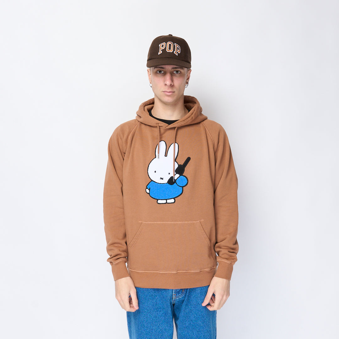 Pop Trading Company - Miffy Applique Hooded Sweat (Brown)