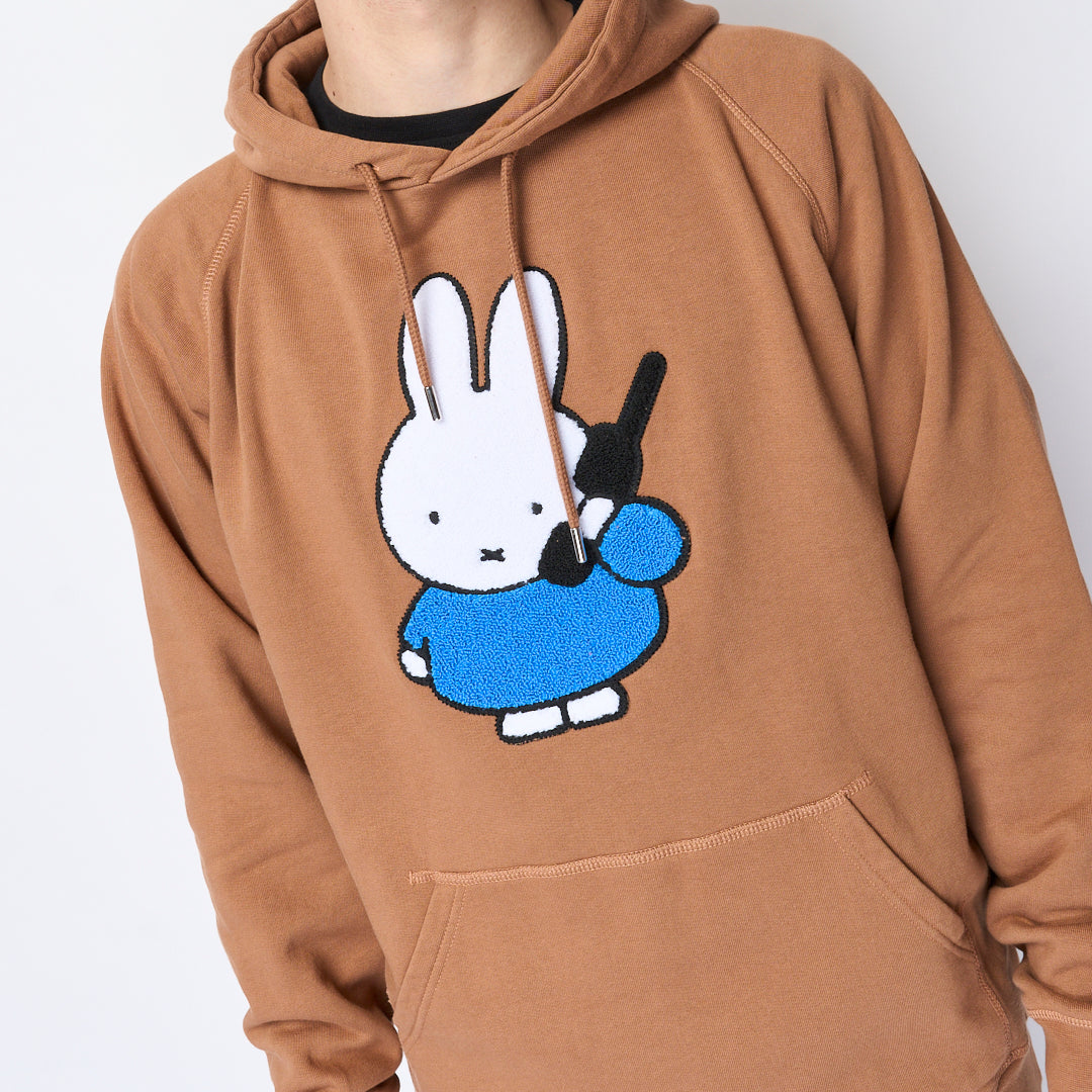 Pop Trading Company - Miffy Applique Hooded Sweat (Brown)