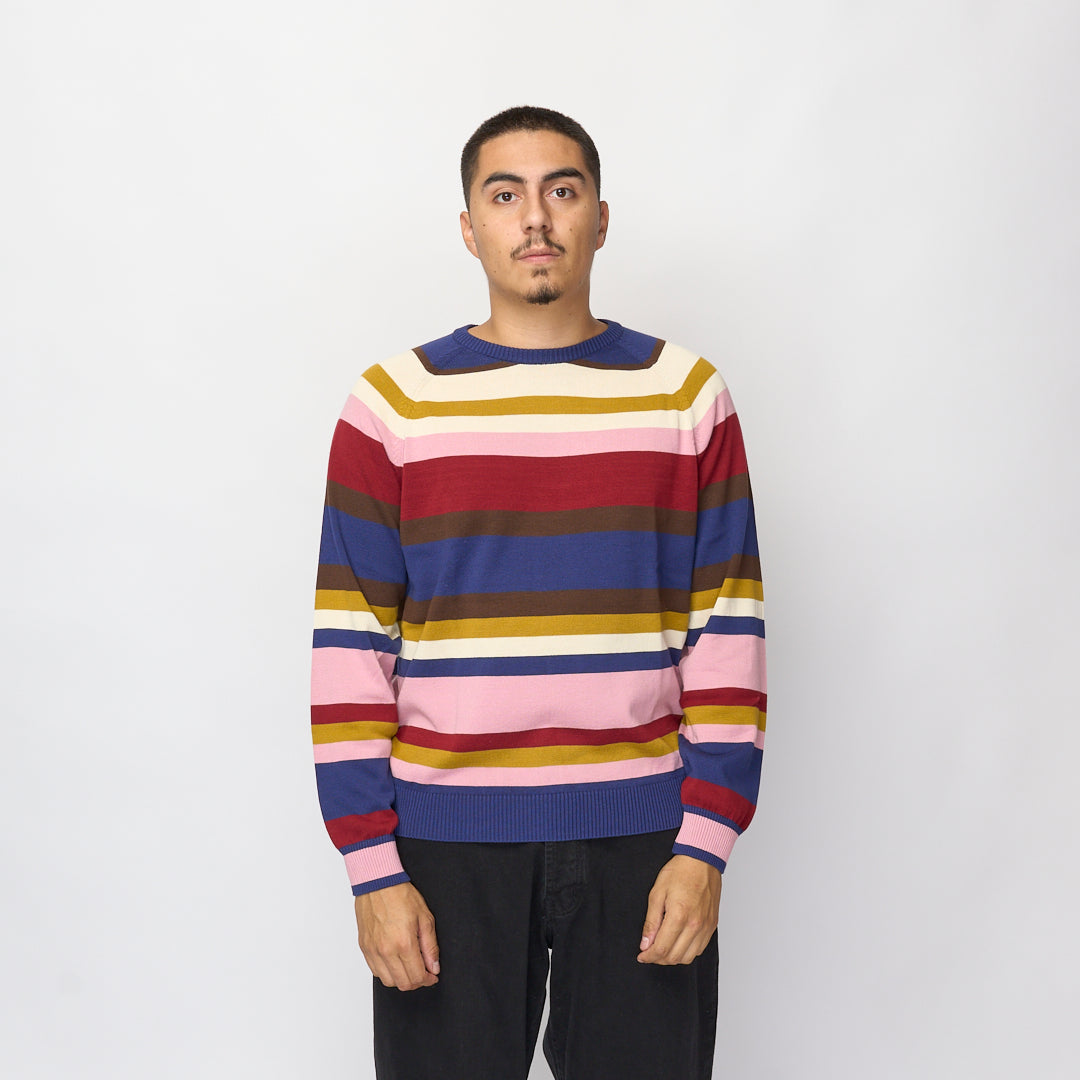 Pop Trading Company - Striped Knitted Crewneck (Multi)