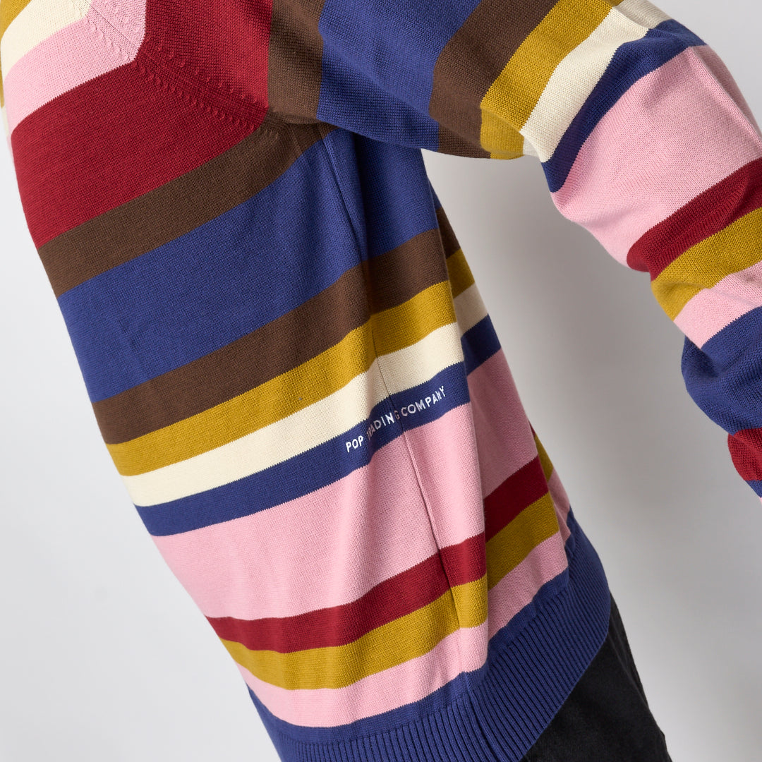 Pop Trading Company - Striped Knitted Crewneck (Multi)