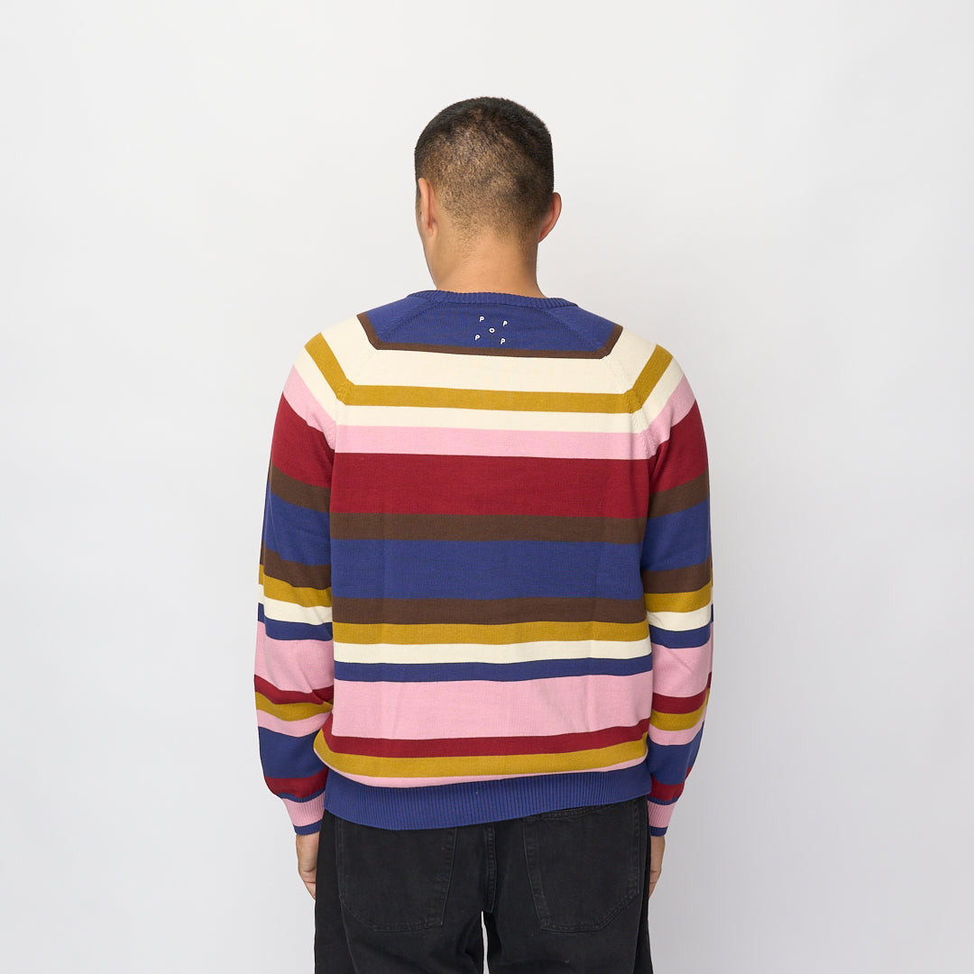 Pop Trading Company - Striped Knitted Crewneck (Multi)