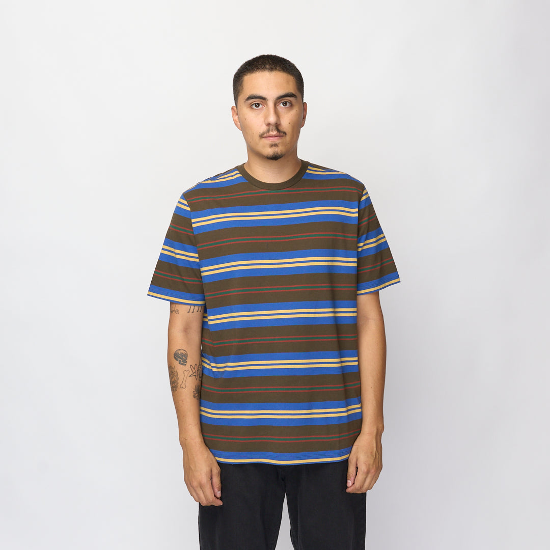 Pop Trading Company - Striped Logo T-shirt (Delicioso/Multi)