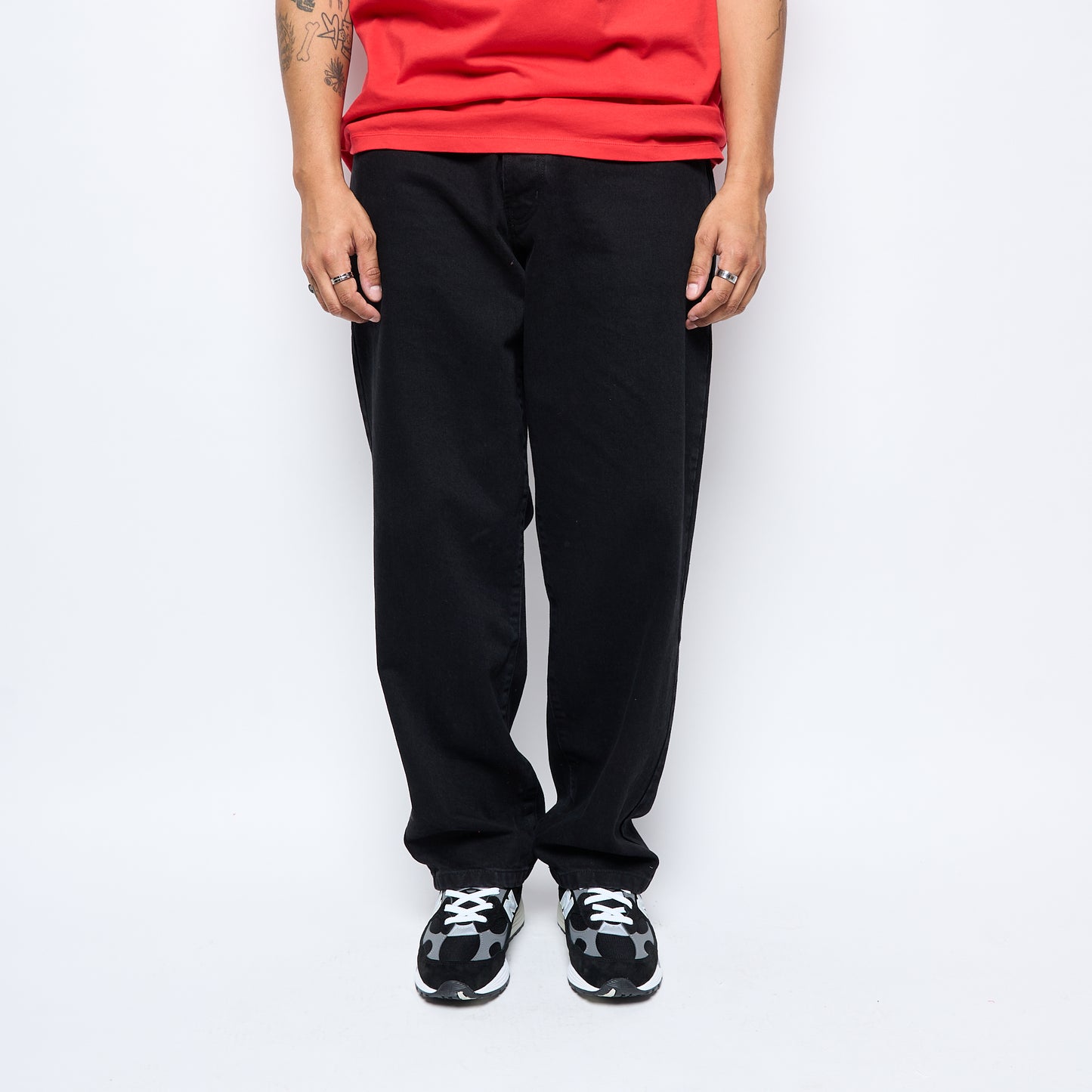 Pop Trading Company - DRS Denim Arch Pants (Rinsed Black)