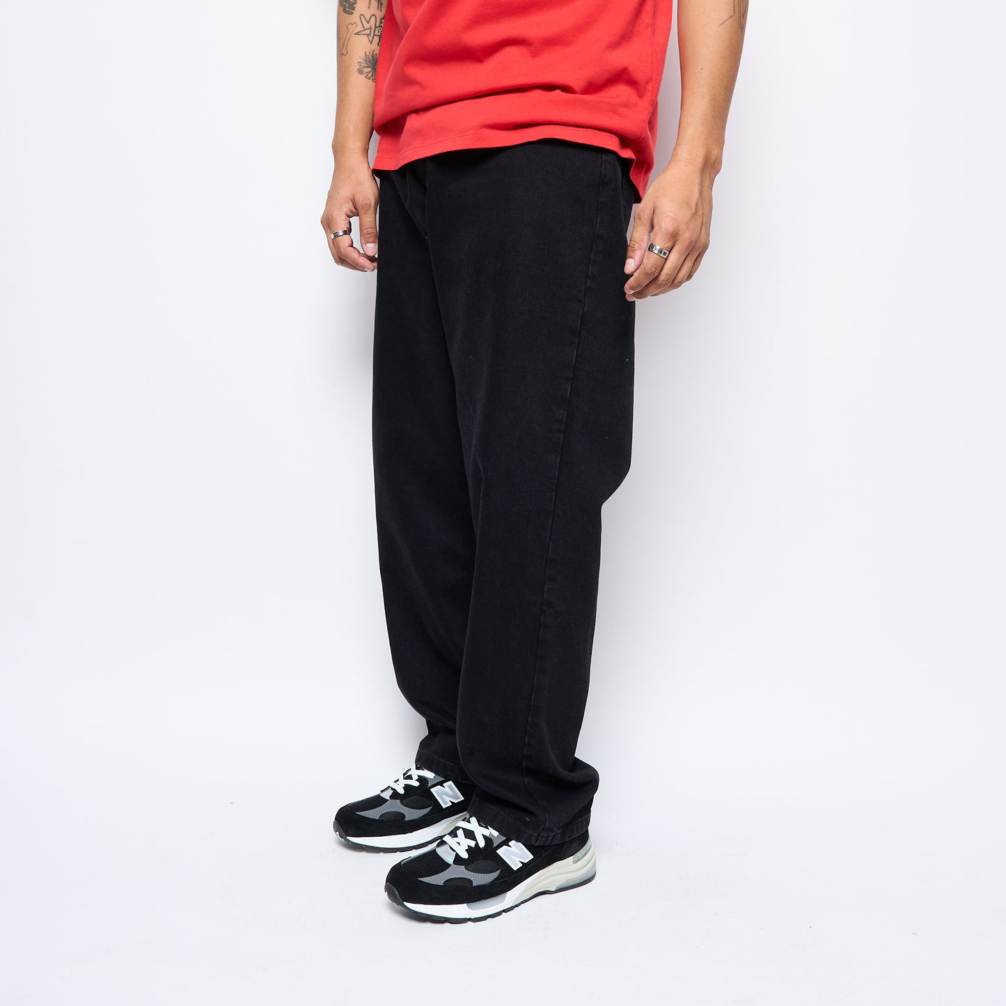 Pop Trading Company - DRS Denim Arch Pants (Rinsed Black)