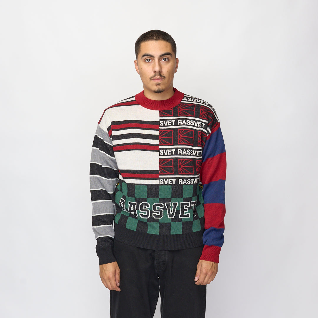 Rassvet - Men Multi Panel Crewneck Jumper Knit (Multi)