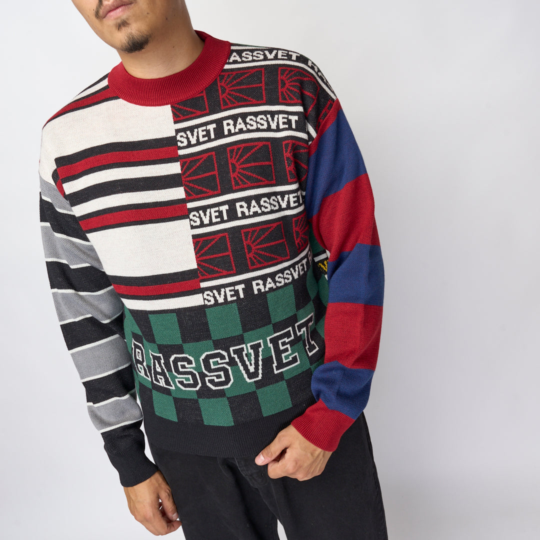 Rassvet - Men Multi Panel Crewneck Jumper Knit (Multi)