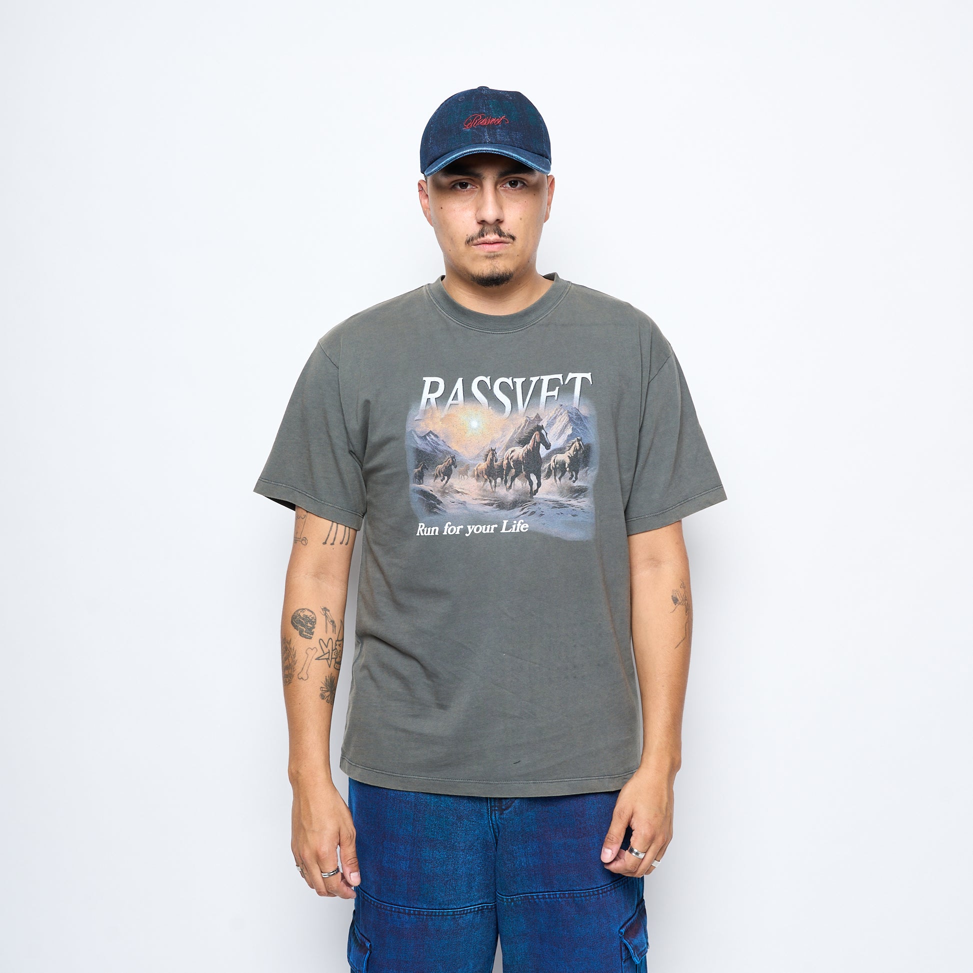 Rassvet - Horses Tee-Shirt Knit (Black)