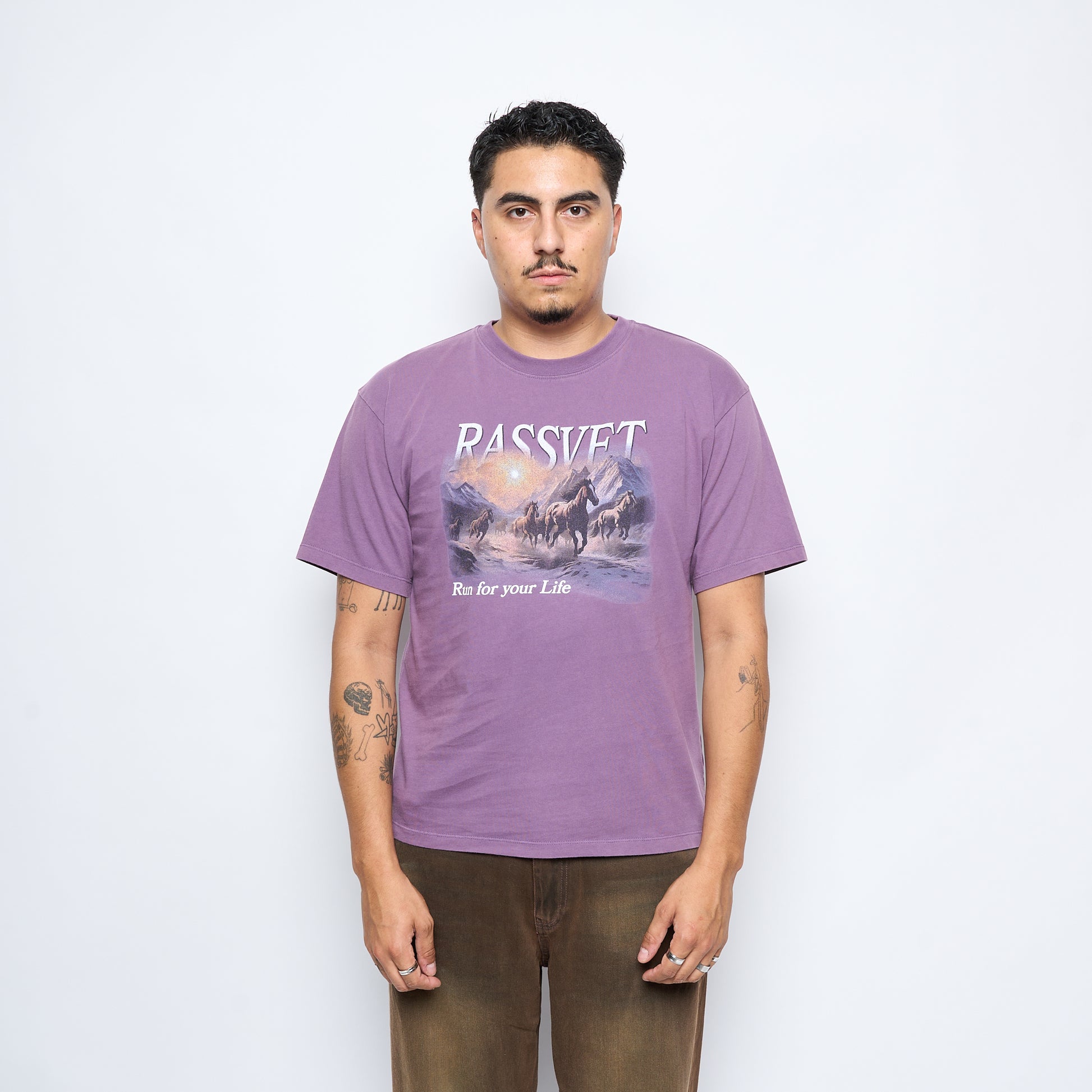 Rassvet - Horses Tee-Shirt Knit (Purple)