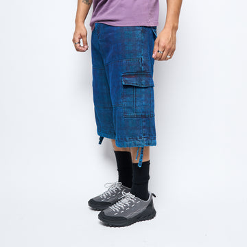 Rassvet - Over Printed Denim Cargo 3/4 Pants Woven