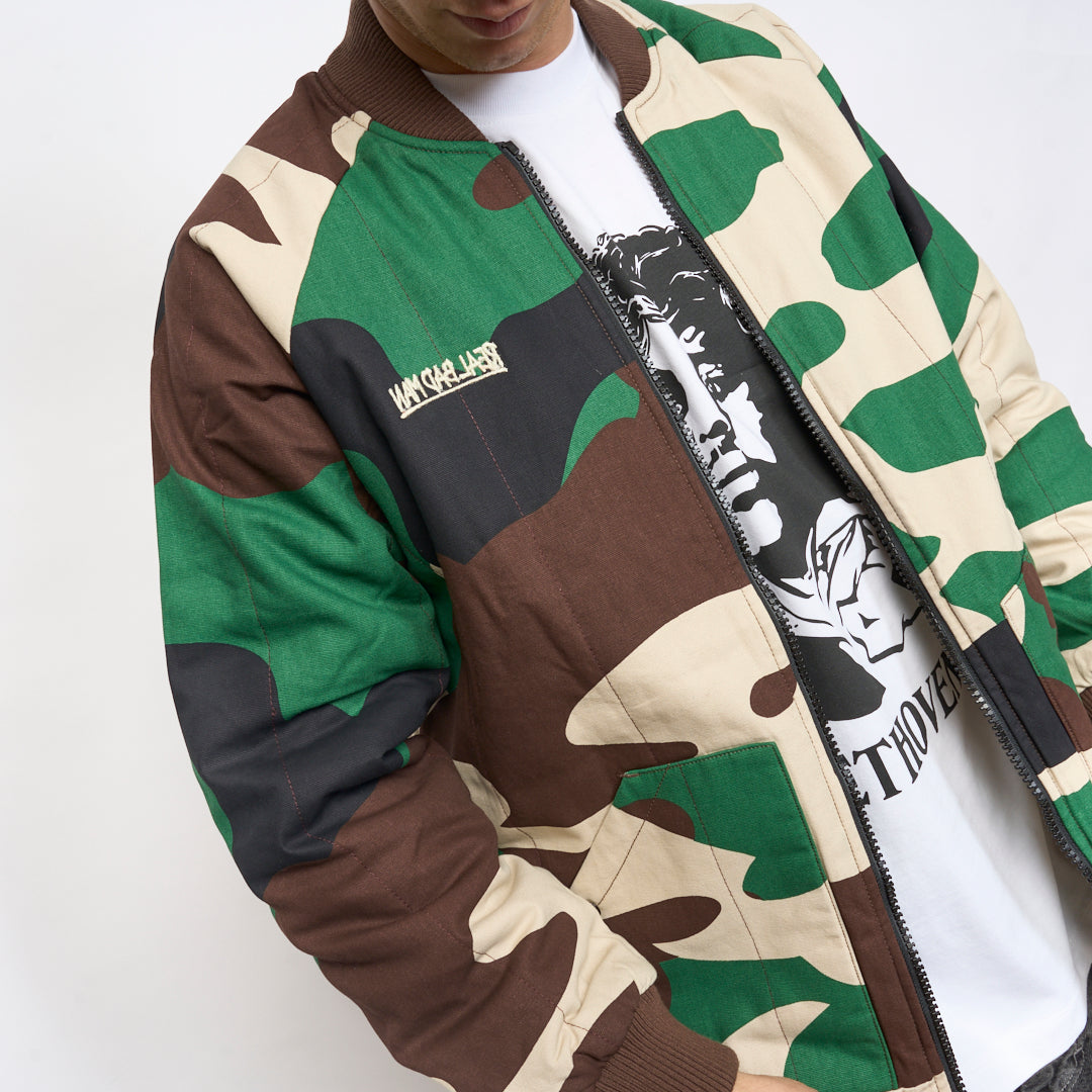 Real Bad Man - Anti Quilted Bomber (Camo)
