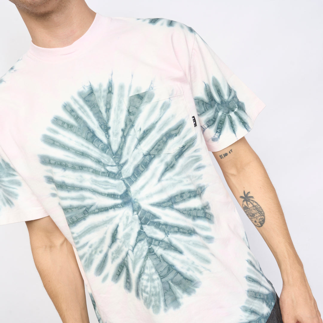 Real Bad Man - Bassline Pocket Tee (Pink Tie Dye)