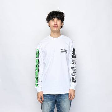 Real Bad Man - Records and Tapes LS Tee (White)
