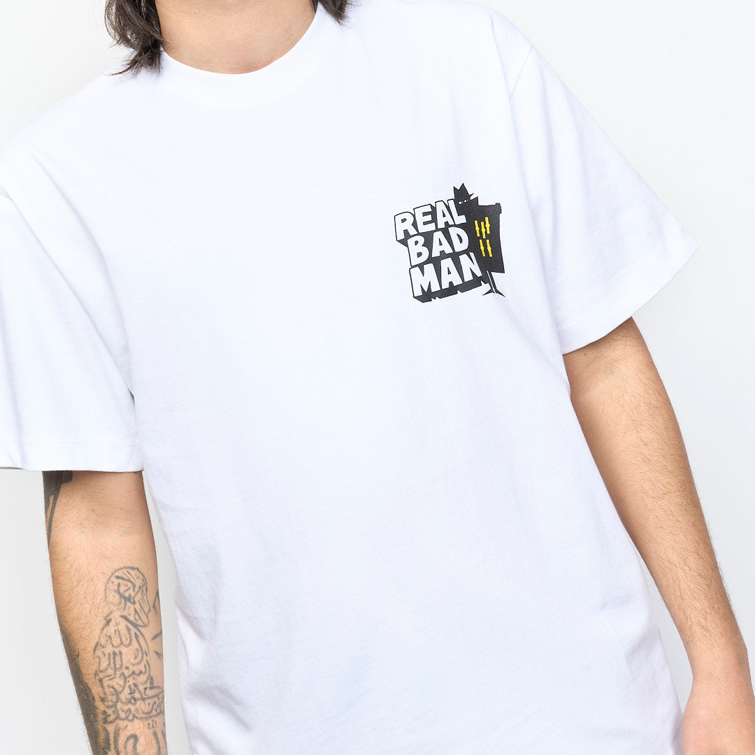 Real Bad Man - Who Goes There SS Organic Tee (White)