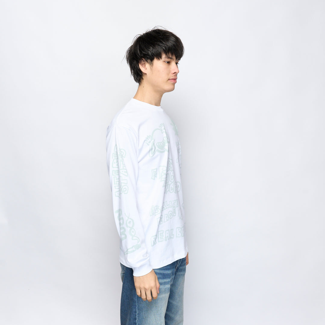 Real Bad Man - Youth Party LS Tee (White)