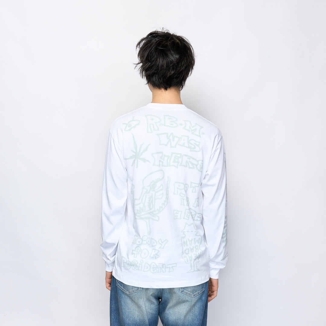 Real Bad Man - Youth Party LS Tee (White)
