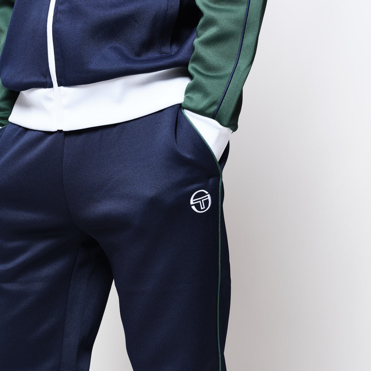 Sergio Tacchini Ghibli Piquet Pants Navy/Pine Green
