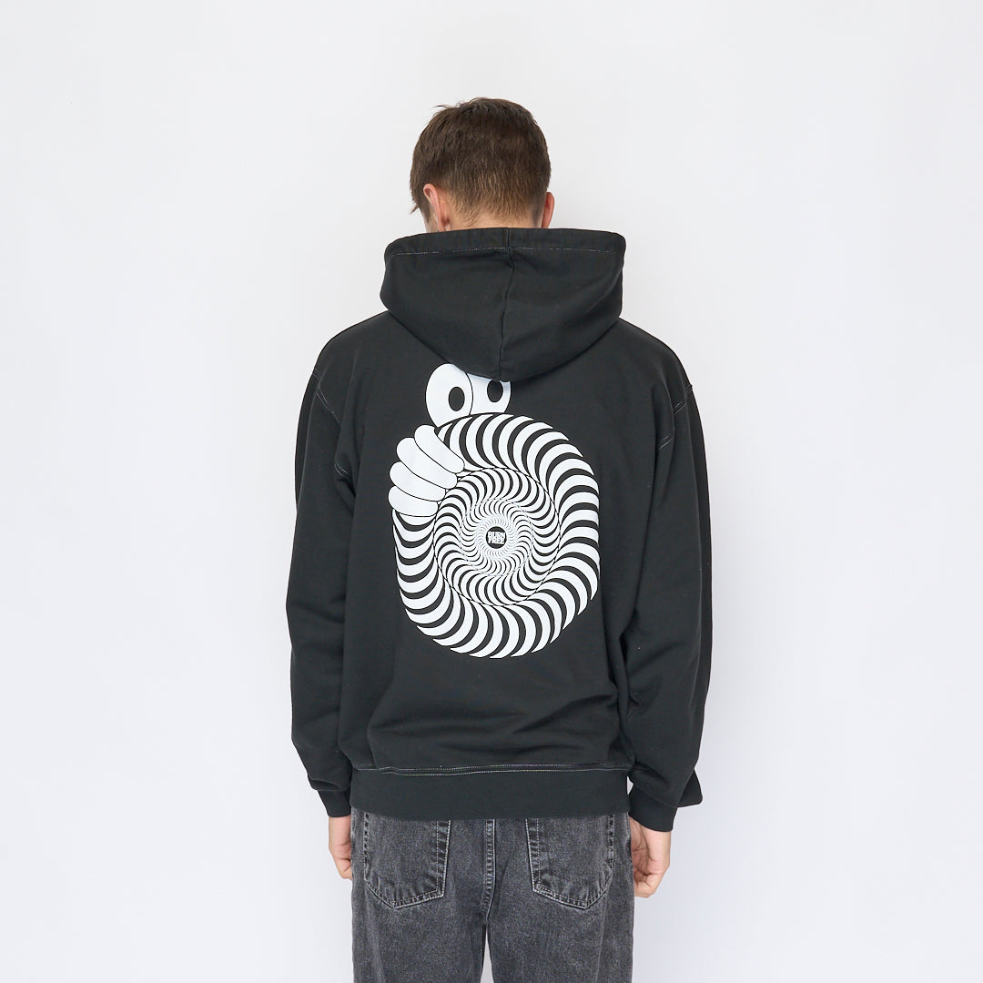 Spitfire Wheels x Last Resort Ab - Swirl Hoodie Washed (Black)